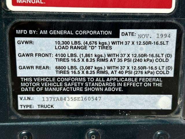 1995 AM General Hummer Base