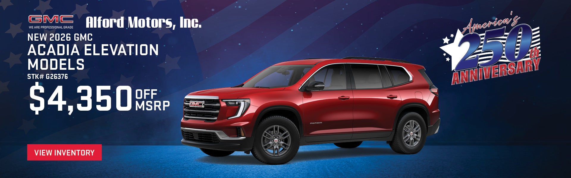 NEW 2026 GMC ACADIA ELEVATION MODELS